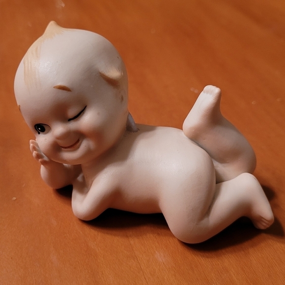 Vintage - Lefton Kewpie Bisque Ceramic Figurines Set of 2‎ - Picture 3 of 8